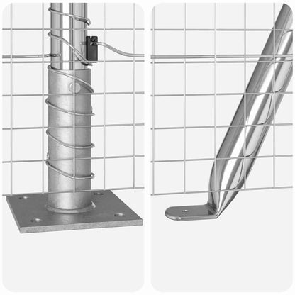 Fence Post Silver 25 x 0.4 m (25 x 25 mm mesh) Steel
