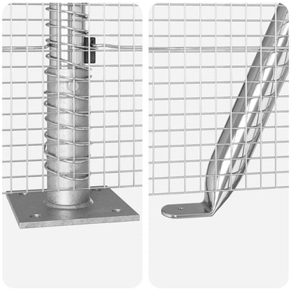 Welded Wire Fence with Concrete Base 25 x 0.5 m (W x H)