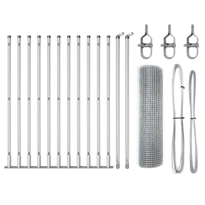 Welded Wire Fence with Concrete Base 25 x 0.5 m (W x H)