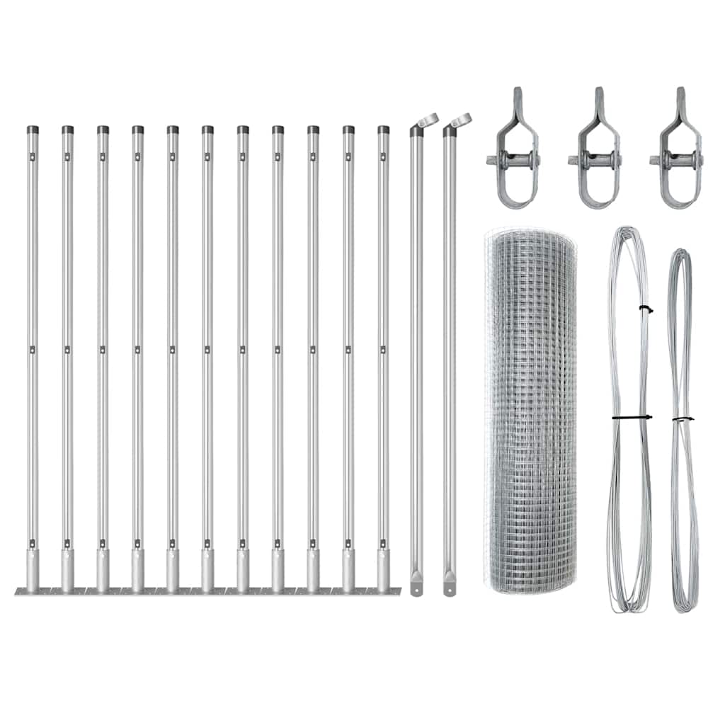 Welded Wire Fence with Concrete Base 25 x 0.6 m (W x H)
