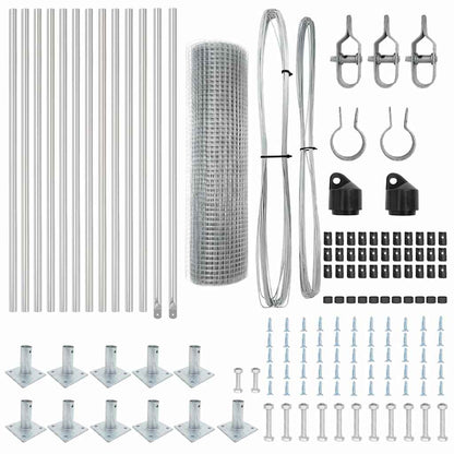 Fence Post Silver 25 x 0.6 m (19 x 19 mm mesh) Steel