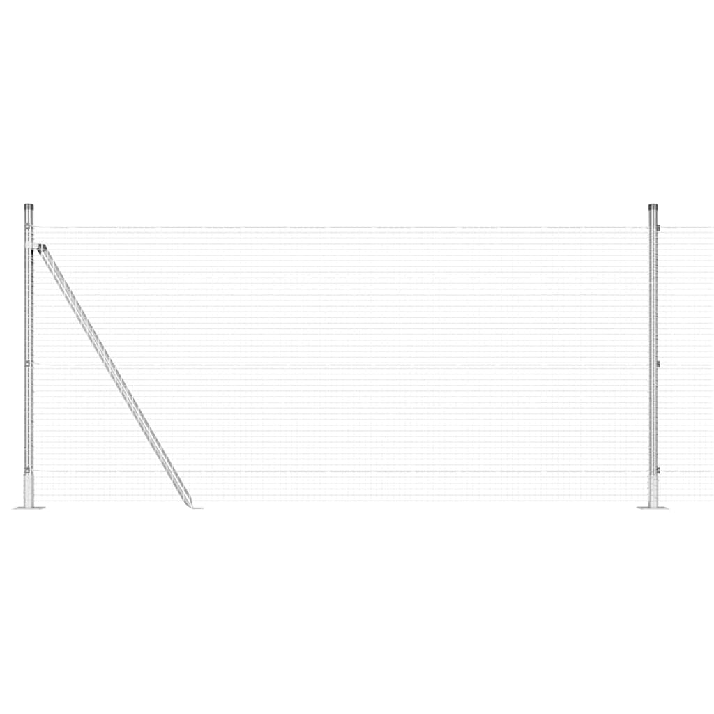 Welded Wire Fence with Concrete Base 25 x 0.8 m (W x H)
