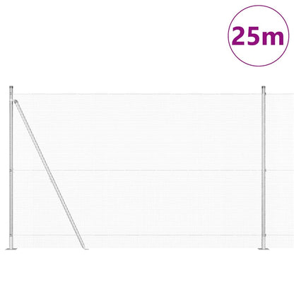Welded Wire Fence with Concrete Base 25 x 1.5 m (W x H)