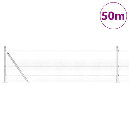 Fence Post Silver 50 x 0.4 m (19 x 19 mm mesh) Steel