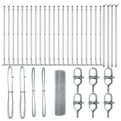 Fence Post Silver 50 x 1 m (19 x 19 mm mesh) Steel