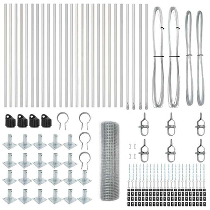 Fence Post Silver 50 x 1 m (19 x 19 mm mesh) Steel