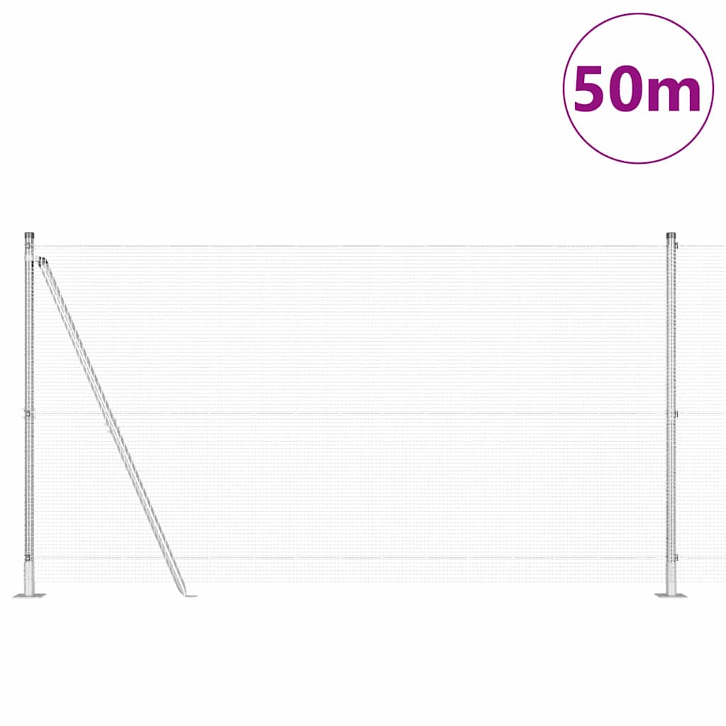 Welded Wire Fence with Concrete Base 50 x 1.2 m (W x H)
