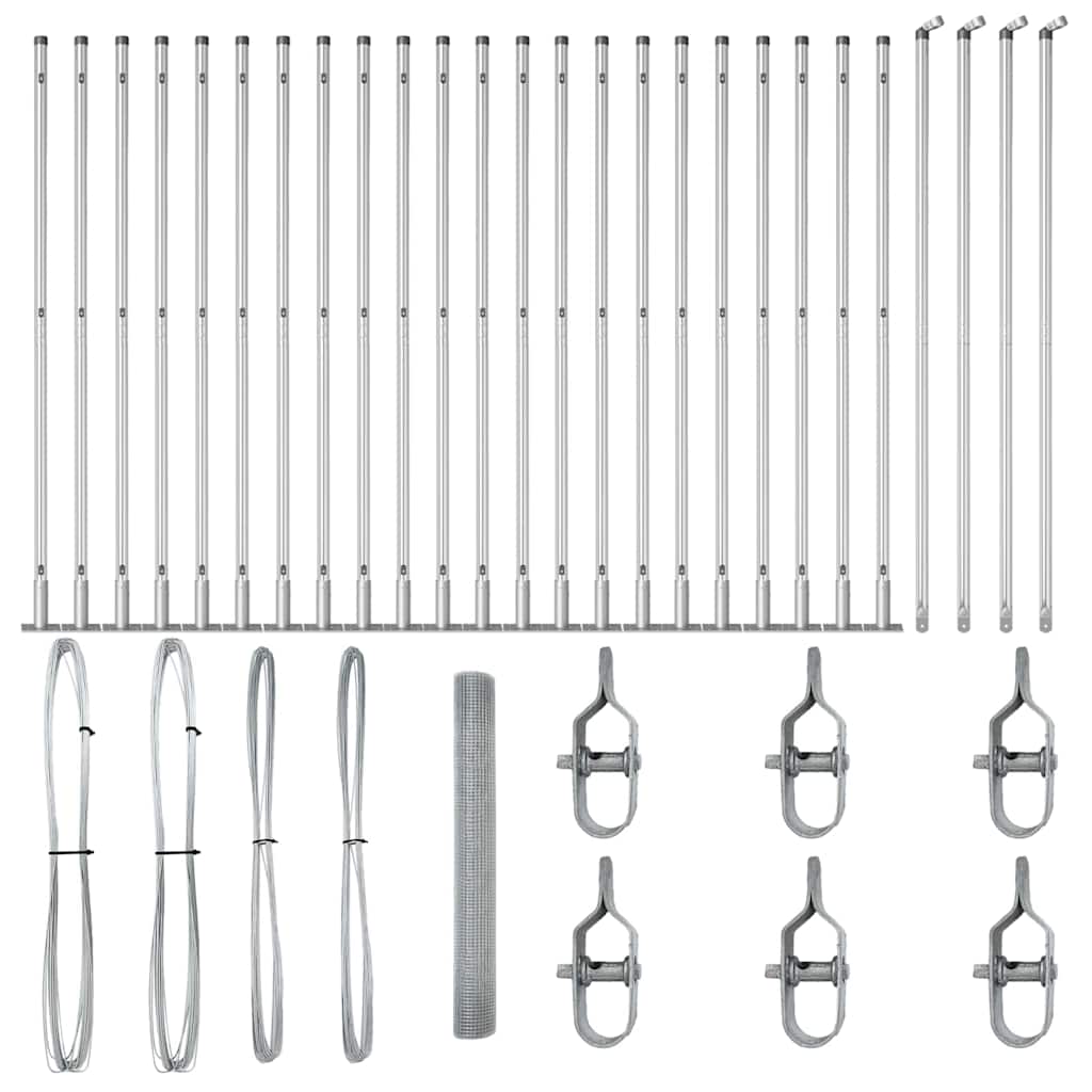 Fence Post Silver 50 x 1.2 m (16 x 16 mm mesh) Steel