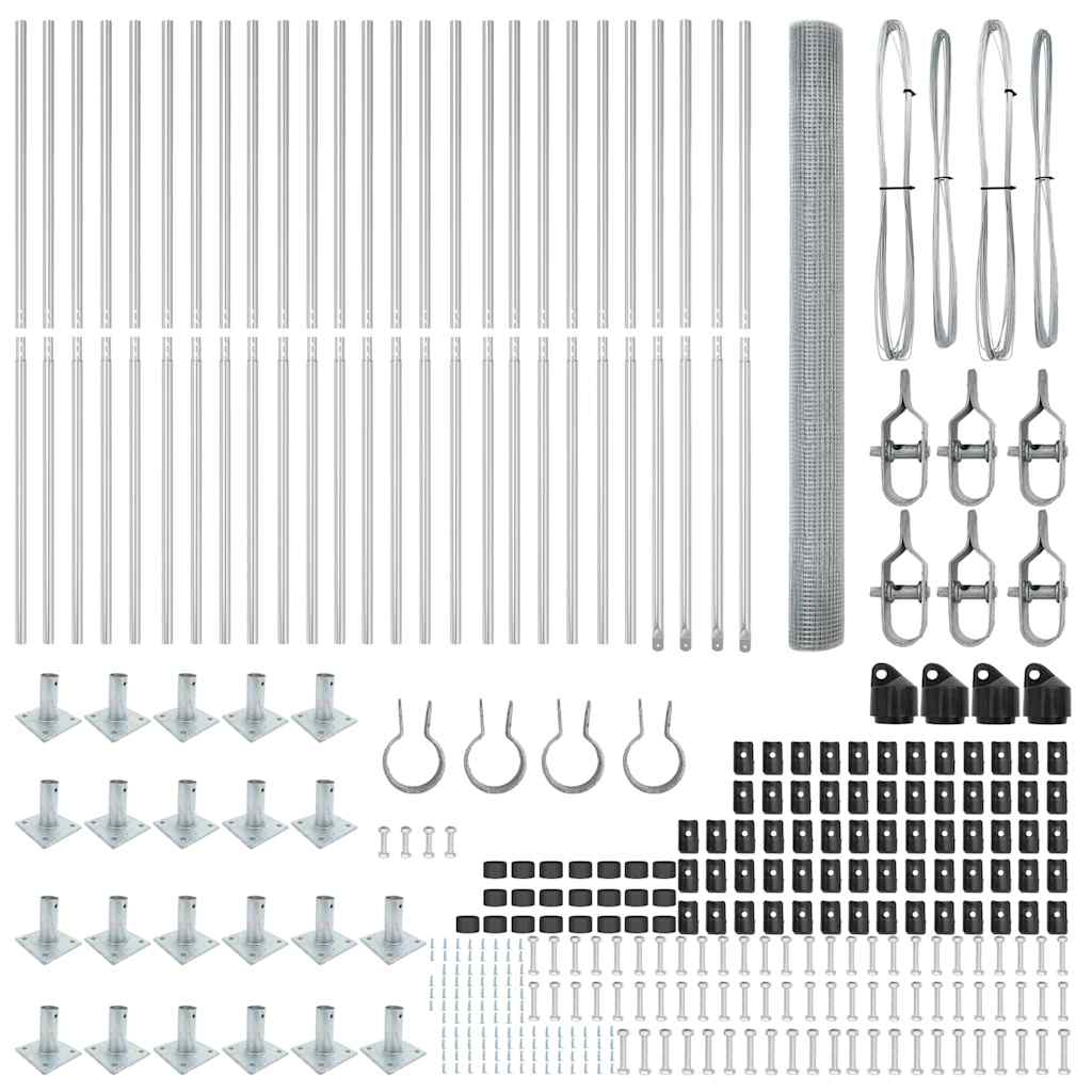 Fence Post Silver 50 x 1.5 m (25 x 25 mm mesh) Steel