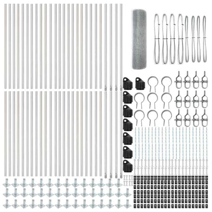 Fence Post Silver 100 x 0.6 m (25 x 25 mm mesh) Steel