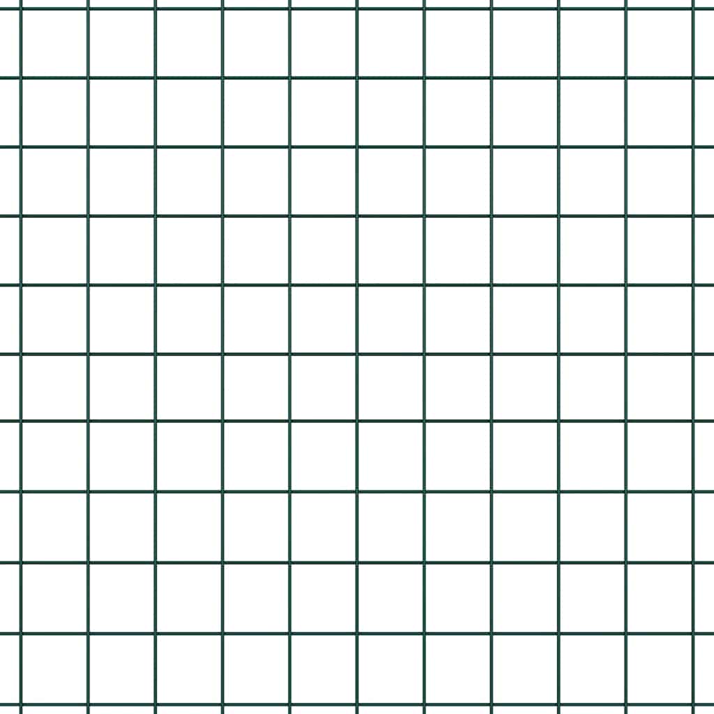 Fence Post Green 10 x 0.6 m (25 x 25 mm mesh) Steel and PVC