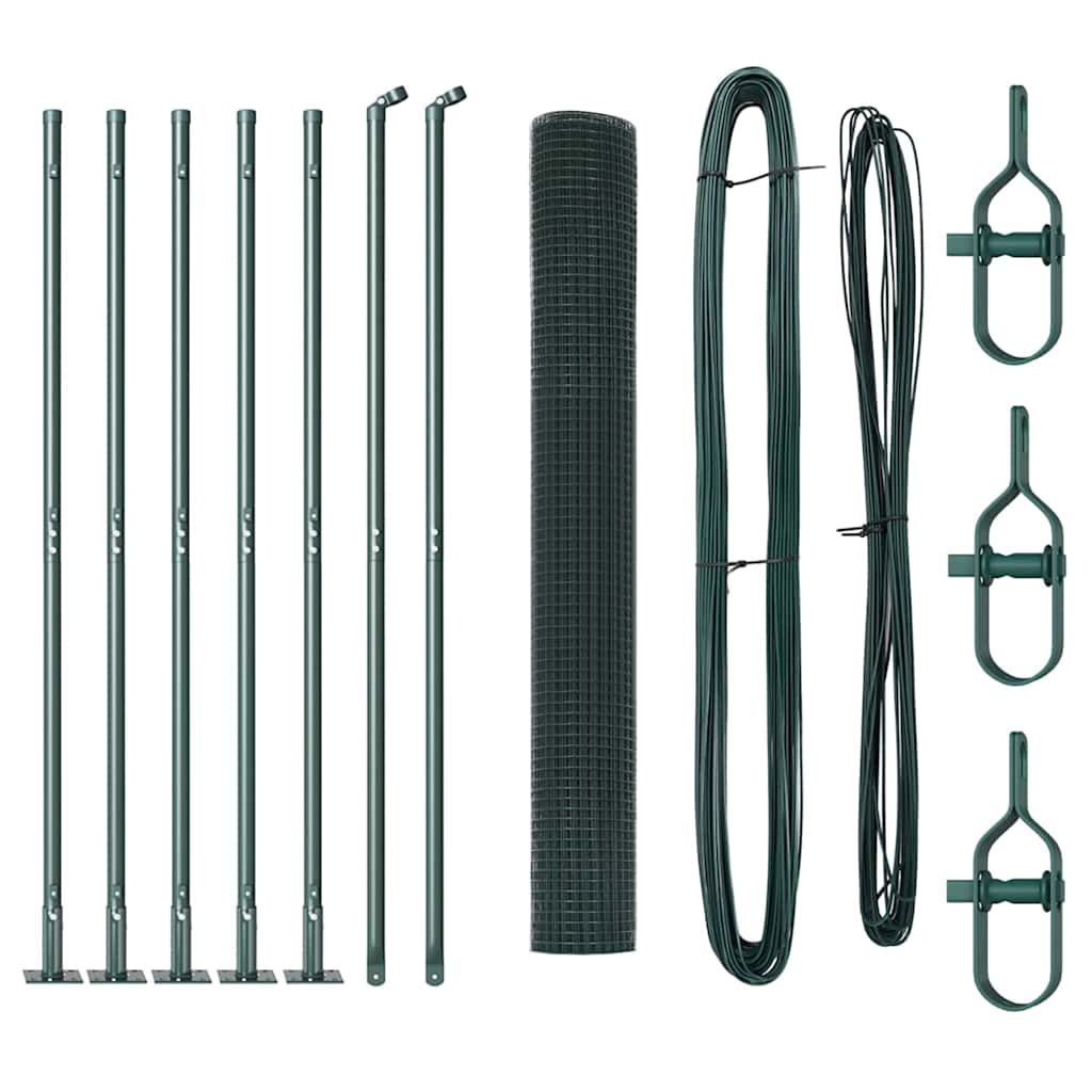 Fence Post Green 10 x 1.2 m (12 x 12 mm mesh) Steel and PVC