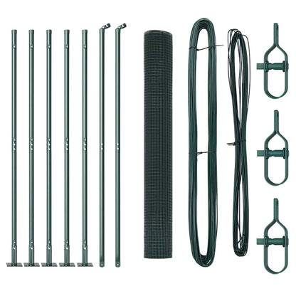 Fence Post Green 10 x 1.2 m (12 x 12 mm mesh) Steel and PVC