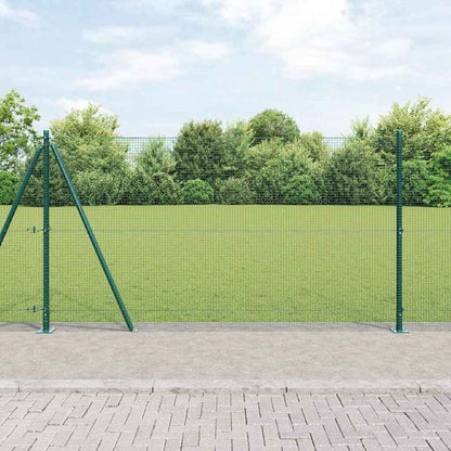 Fence Post Green 10 x 1.2 m (16 x 16 mm mesh) Steel and PVC