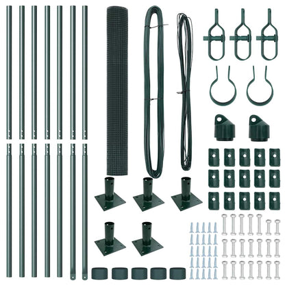 Fence Post Green 10 x 1.2 m (16 x 16 mm mesh) Steel and PVC