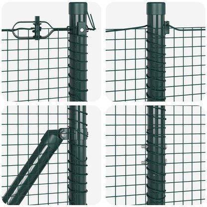 Fence Post Green 10 x 1.4 m (19 x 19 mm mesh) Steel and PVC