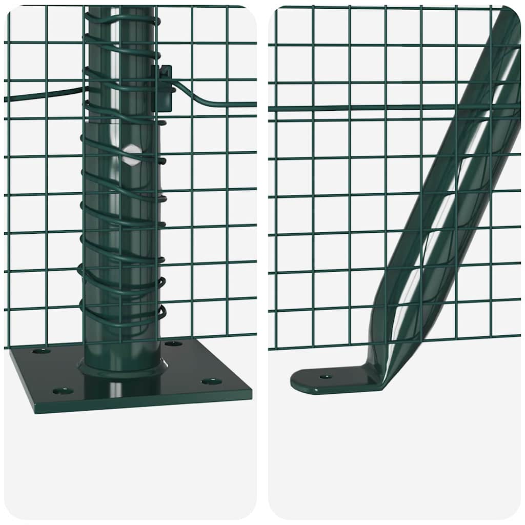 Fence Post Green 10 x 1.4 m (19 x 19 mm mesh) Steel and PVC