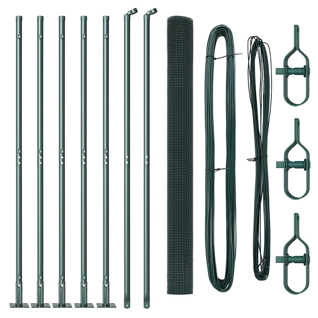 Fence Post Green 10 x 1.4 m (19 x 19 mm mesh) Steel and PVC