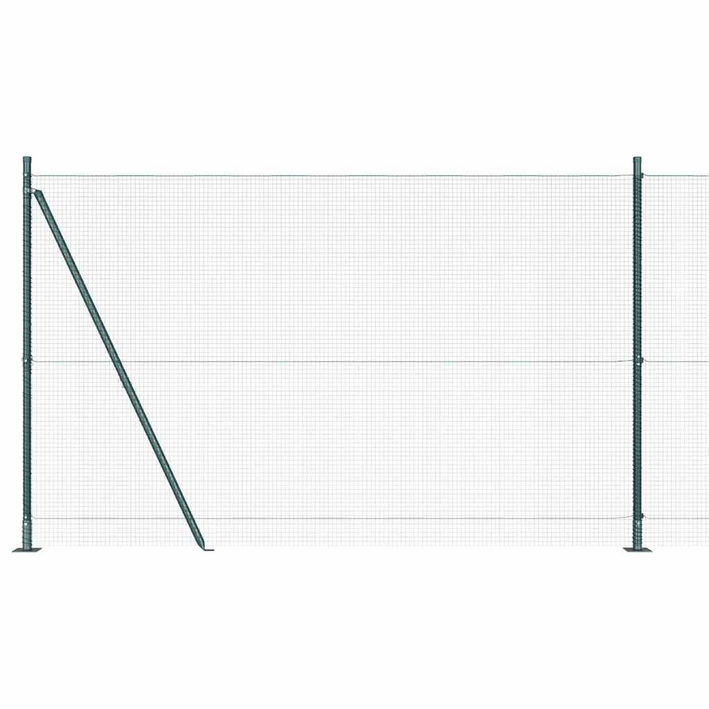 Fence Post Green 10 x 1.5 m (16 x 16 mm mesh) Steel and PVC