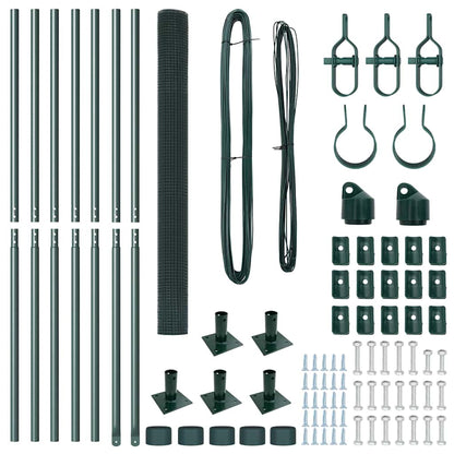 Fence Post Green 10 x 1.5 m (16 x 16 mm mesh) Steel and PVC