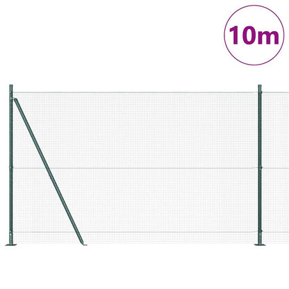 Fence Post Green 10 x 1.5 m (16 x 16 mm mesh) Steel and PVC