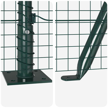 Fence Post Green 25 x 0.4 m (25 x 25 mm mesh) Steel and PVC