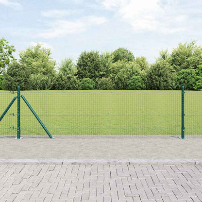 Fence Post Green 25 x 0.4 m (25 x 25 mm mesh) Steel and PVC