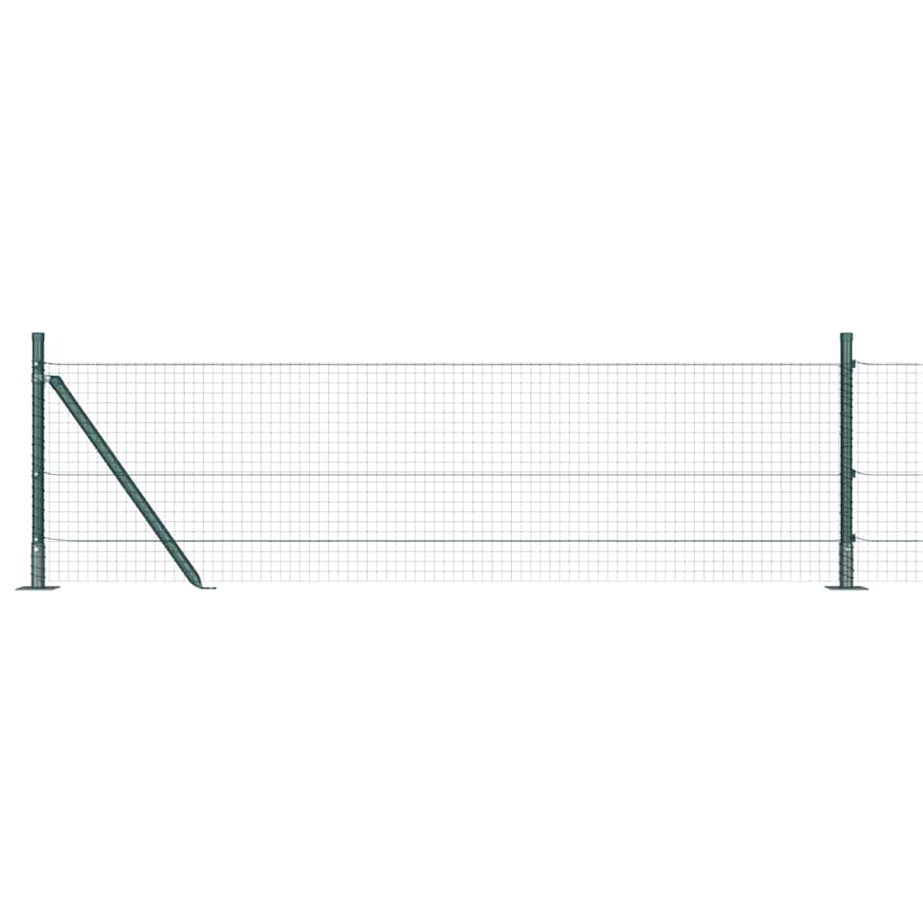 Fence Post Green 25 x 0.4 m (25 x 25 mm mesh) Steel and PVC
