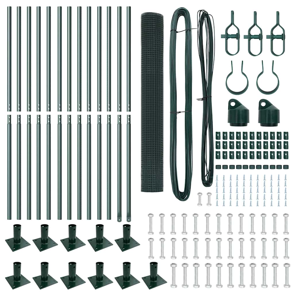 Fence Post Green 25 x 1 m (19 x 19 mm mesh) Steel