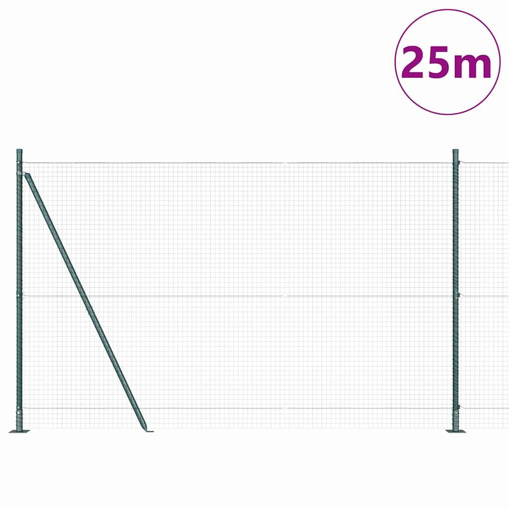 Welded Wire Fence with Concrete Base 25 x 1.4 m (W x H)