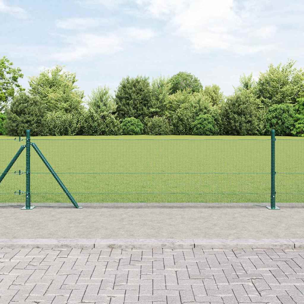 Fence Post Green 50 x 0.6 m (12 x 12 mm mesh) Steel and PVC