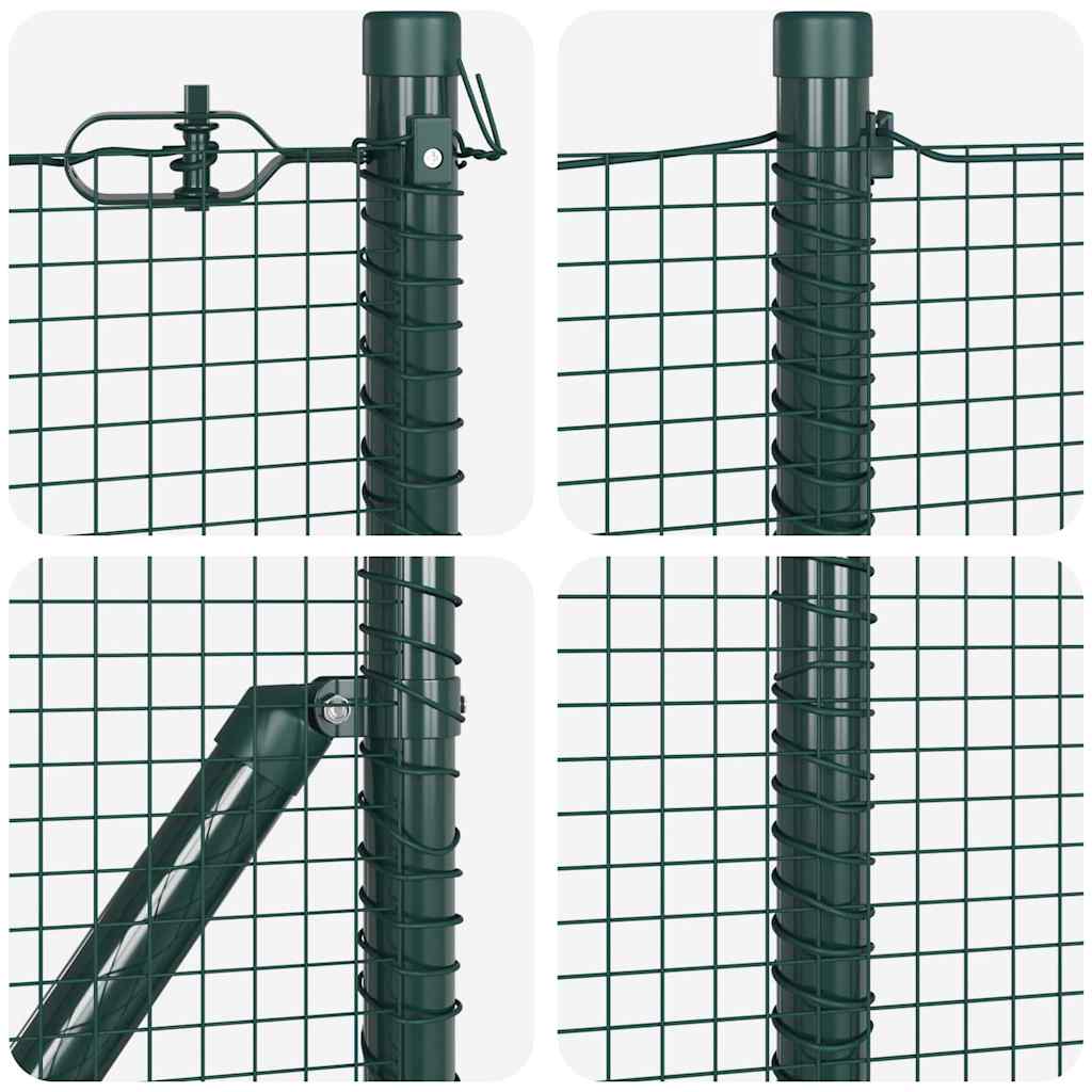 Fence Post Green 50 x 0.6 m (19 x 19 mm mesh) Steel and PVC