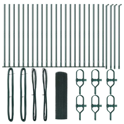 Fence Post Green 50 x 0.6 m (25 x 25 mm mesh) Steel and PVC