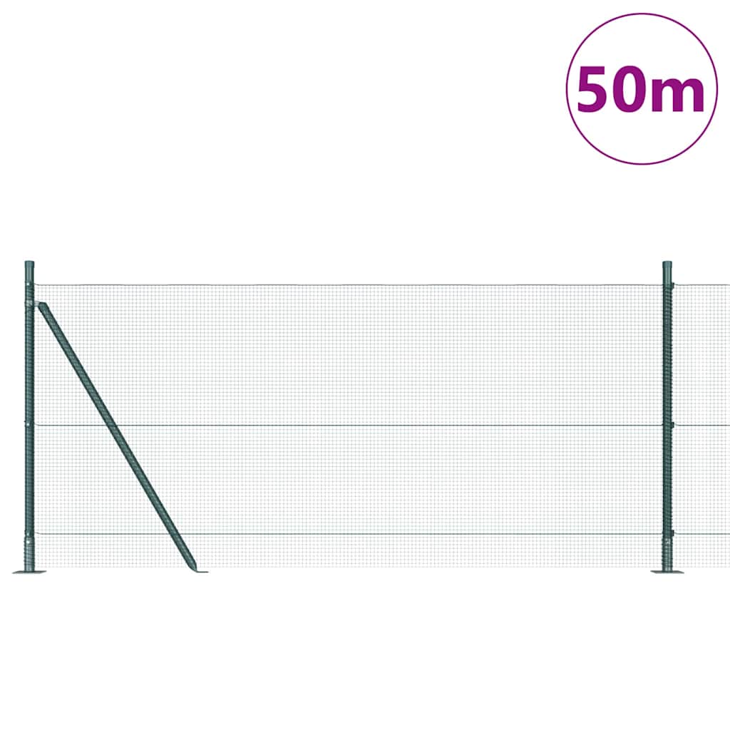 Welded Wire Fence with Concrete Base 50 x 1 m (W x H)