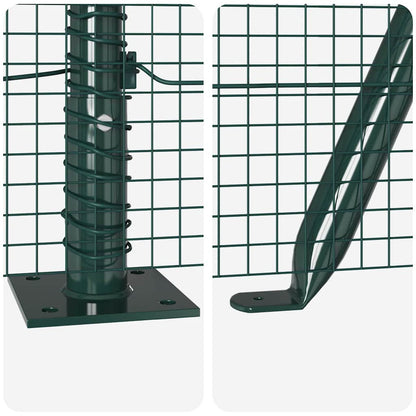 Fence Post Green 50 x 1.2 m (19 x 19 mm mesh) Steel and PVC