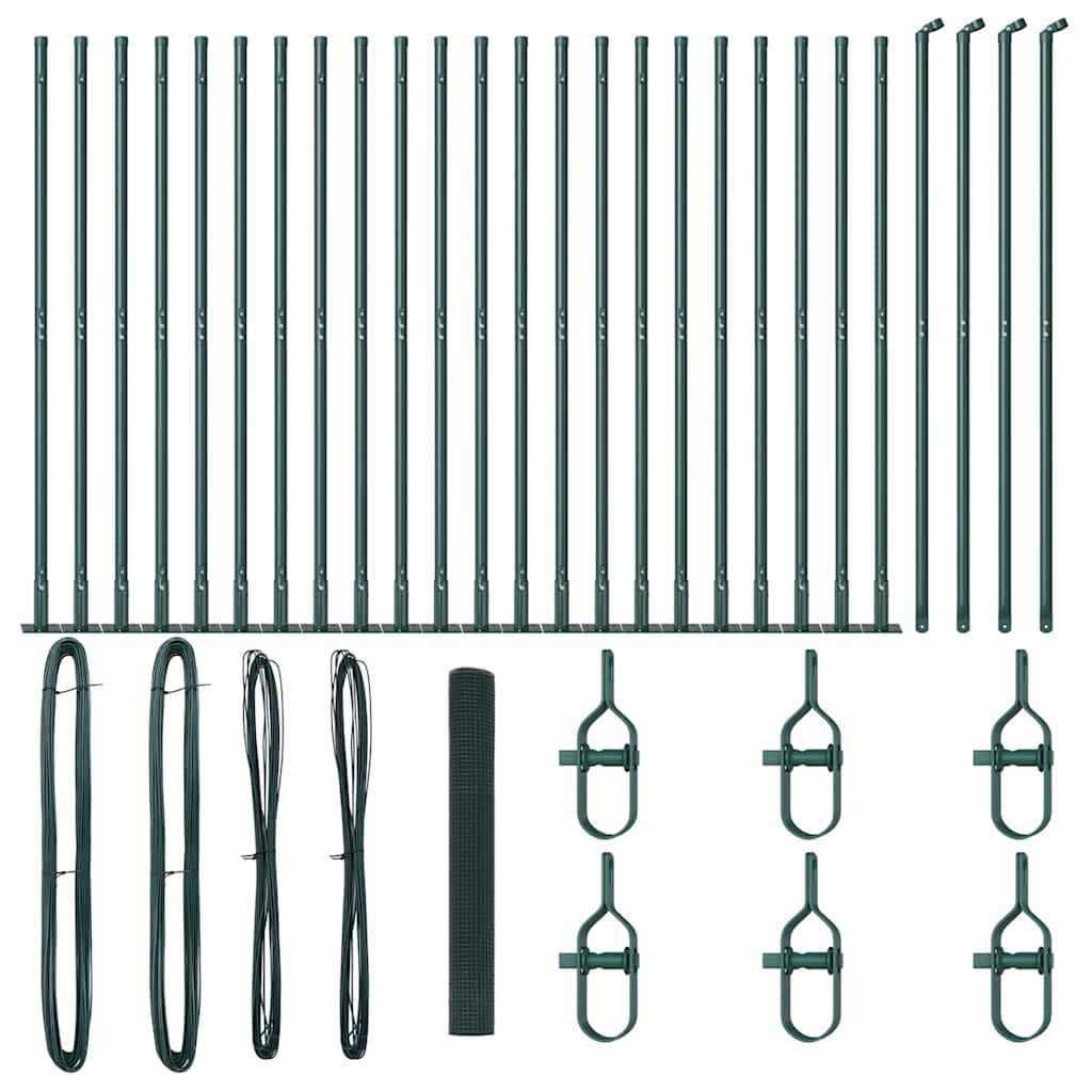 Fence Post Green 50 x 1.2 m (19 x 19 mm mesh) Steel and PVC