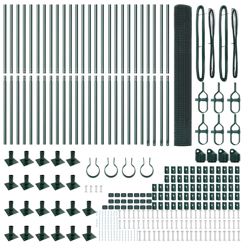 Fence Post Green 50 x 1.2 m (19 x 19 mm mesh) Steel and PVC