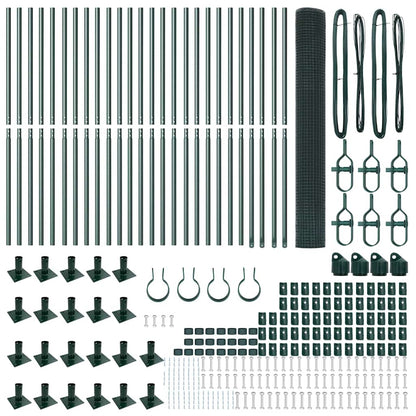 Fence Post Green 50 x 1.2 m (19 x 19 mm mesh) Steel and PVC