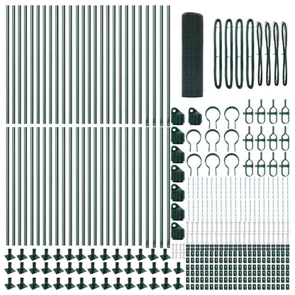 Fence Post Green 100 x 1 m (16 x 16 mm mesh) Steel and PVC
