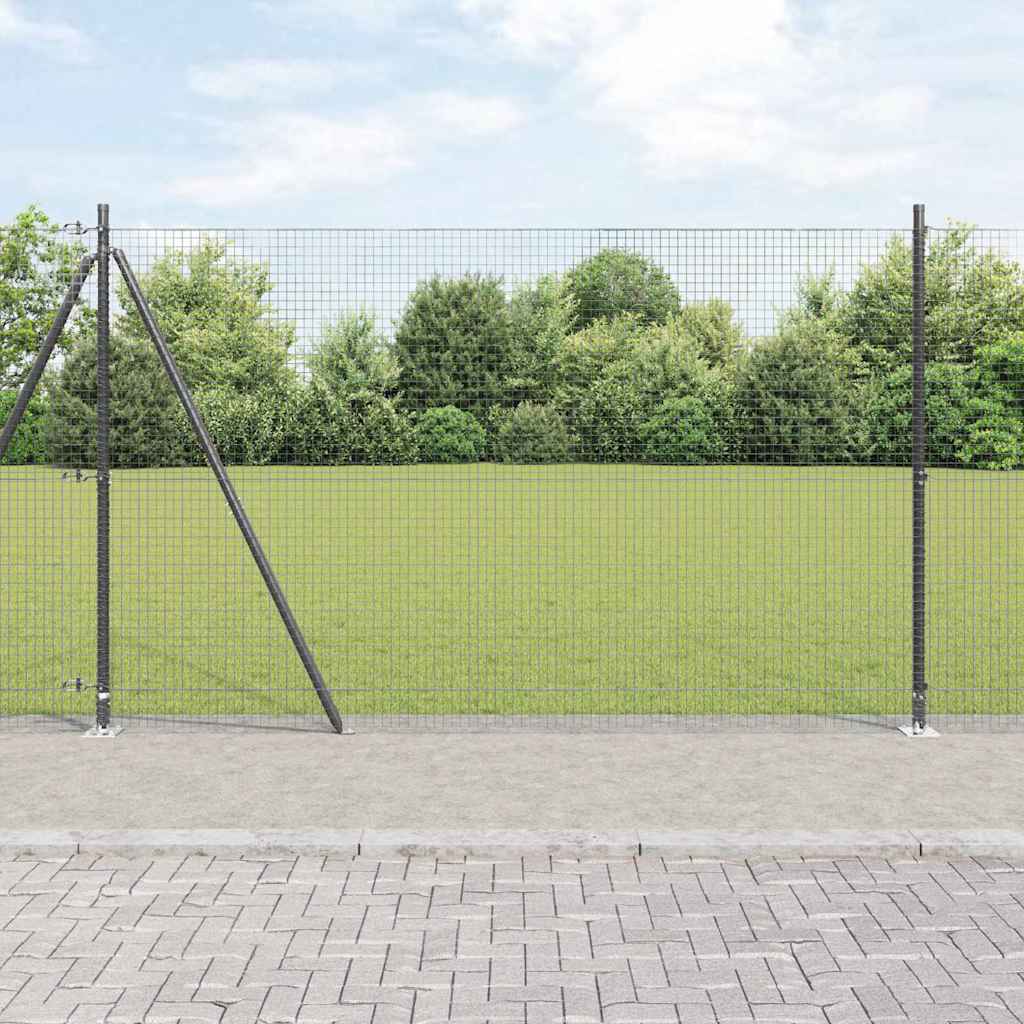 Fence Post Grey 10 x 1.4 m (25 x 25 mm mesh) Steel and PVC