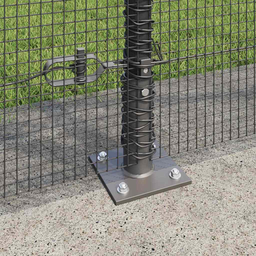 Fence Post Grey 10 x 1.6 m (12 x 12 mm mesh) Steel and PVC