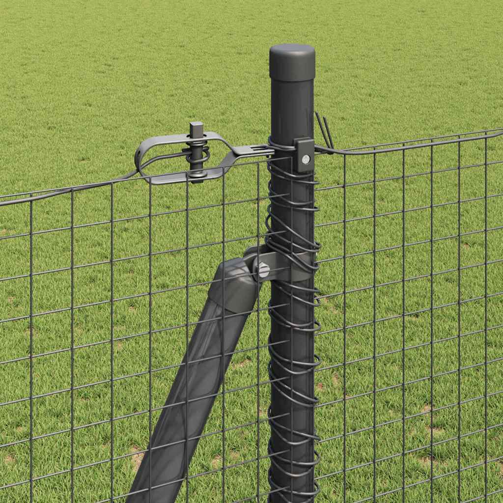 Fence Post Grey 10 x 1.6 m (25 x 25 mm mesh) Steel and PVC