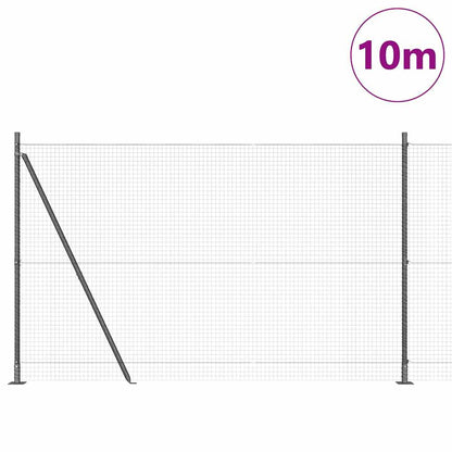 Fence Post Grey 10 x 1.6 m (25 x 25 mm mesh) Steel and PVC