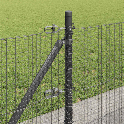 Fence Post Grey 25 x 0.6 m (16 x 16 mm mesh) Steel and PVC