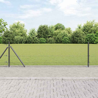 Fence Post Grey 25 x 0.6 m (16 x 16 mm mesh) Steel and PVC