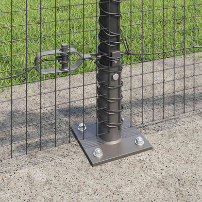 Fence Post Grey 25 x 0.6 m (19 x 19 mm mesh) Steel and PVC