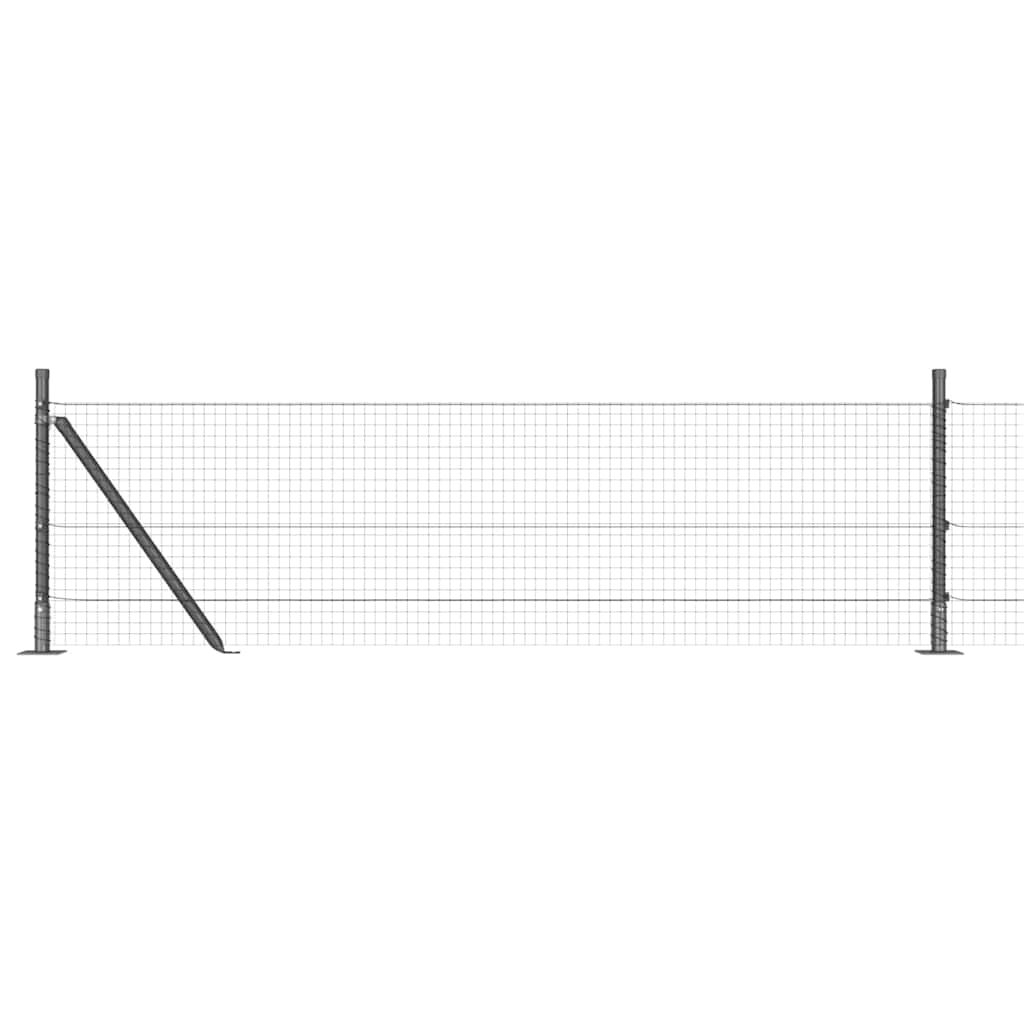 Welded Wire Fence with Concrete Base 25 x 0.6 m (W x H)