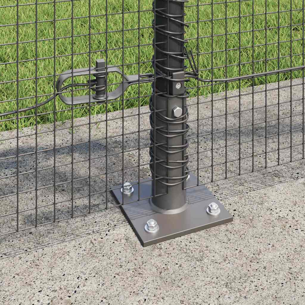 Fence Post Grey 25 x 0.8 m (16 x 16 mm mesh) Steel and PVC