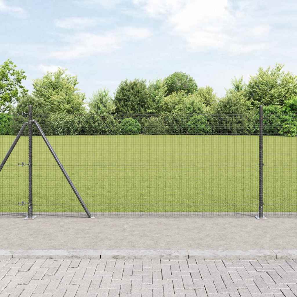 Welded Wire Fence with Concrete Base 25 x 1 m (W x H)