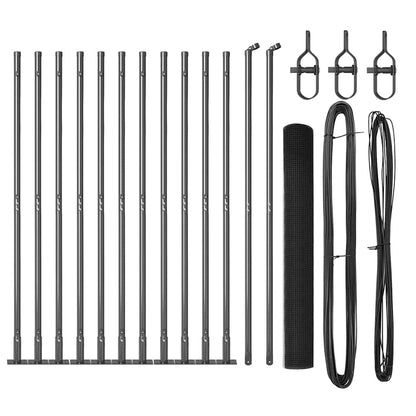 Fence Post Grey 25 x 1.2 m (12 x 12 mm mesh) Steel and PVC